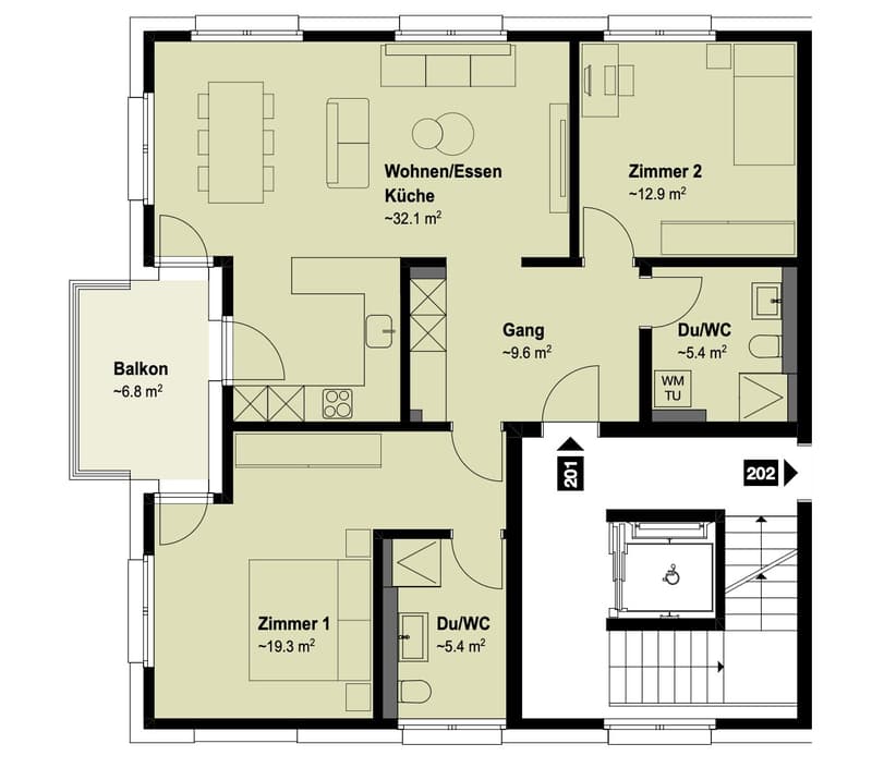 Neubauprojekt – 3.5 Zimmerwohnung zu vermieten (4)