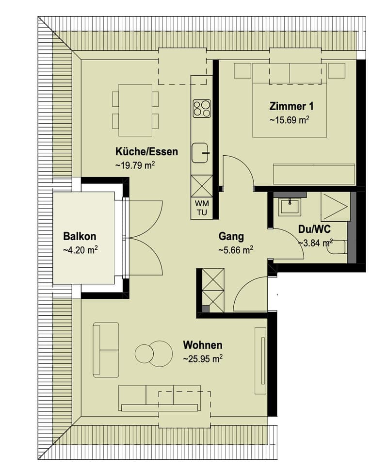 Neubauprojekt –2.5 Zimmer-Dachwohnung zu vermieten (5)