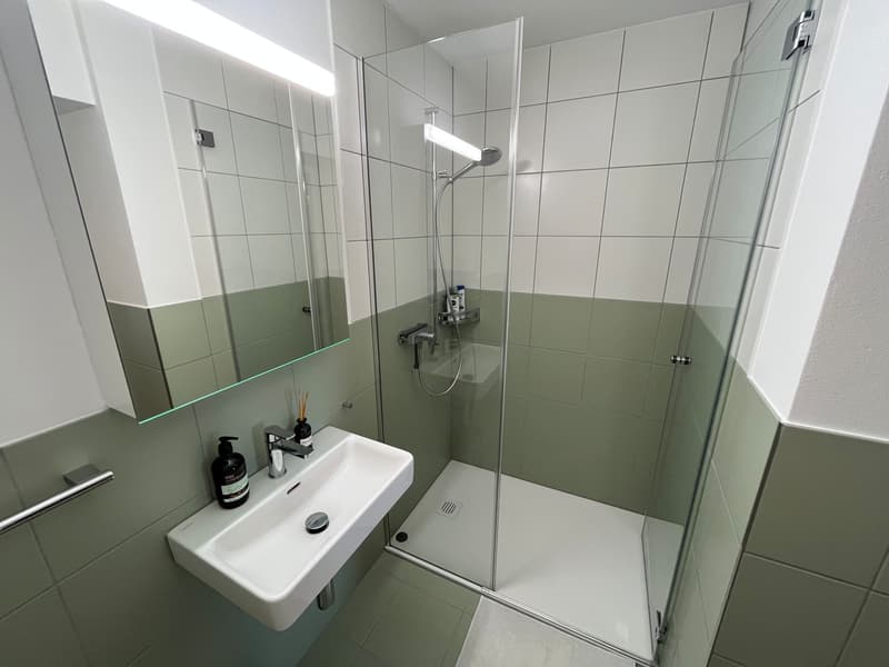 Nasszelle mit Dusche und WC