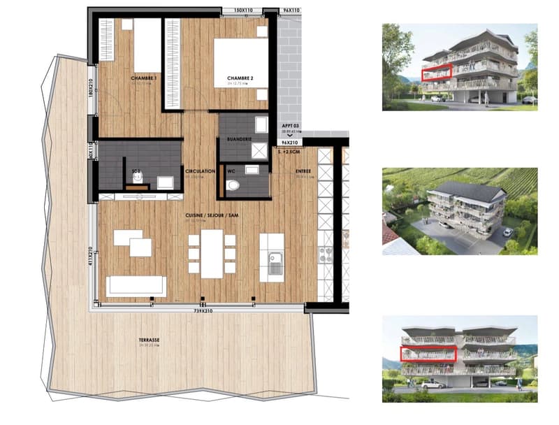 Appartement neuf de 3.5 pièces avec balcon et belle vue à Leytron (3)