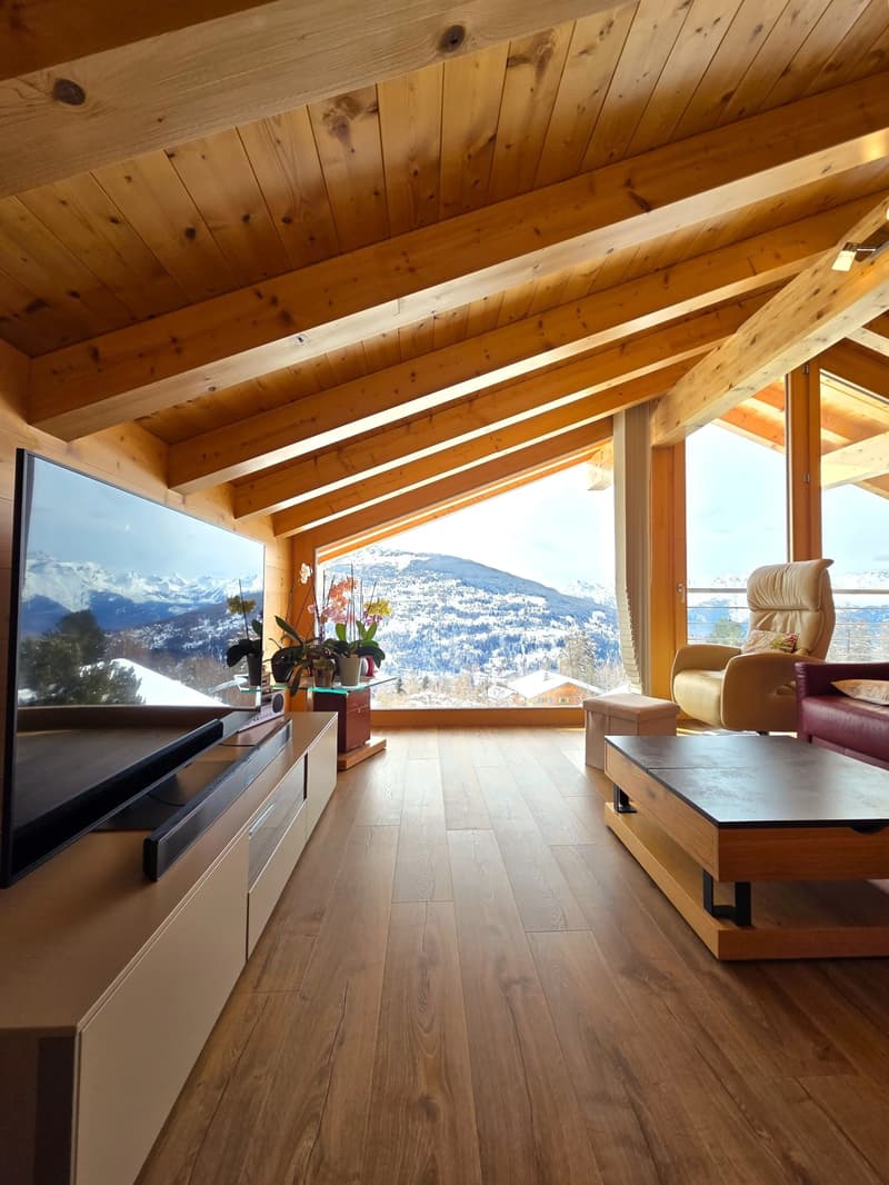 Magnifique chalet moderne - Vue panoramique  - Mase Val-d'Hérens (7)