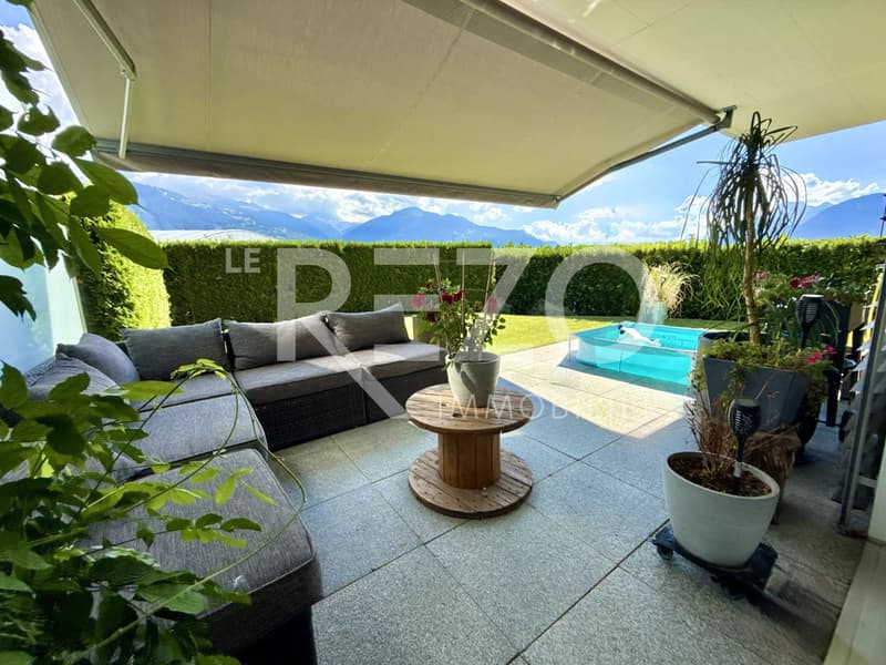 Superbe appartement de 3,5 pièces avec grande terrasse, jardin et vue panoramique. SAVIÈSE, VS (3)