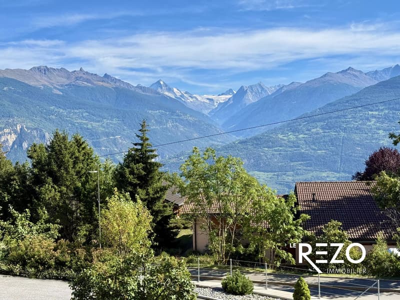 Terrain constructible avec superbe vue panoramique. Savièse, VS. (1)