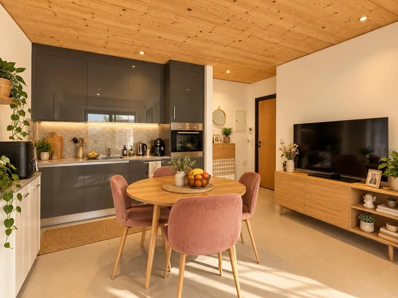 Superbe 1,5 pièces meublé 48m2 ? Bramois (2)