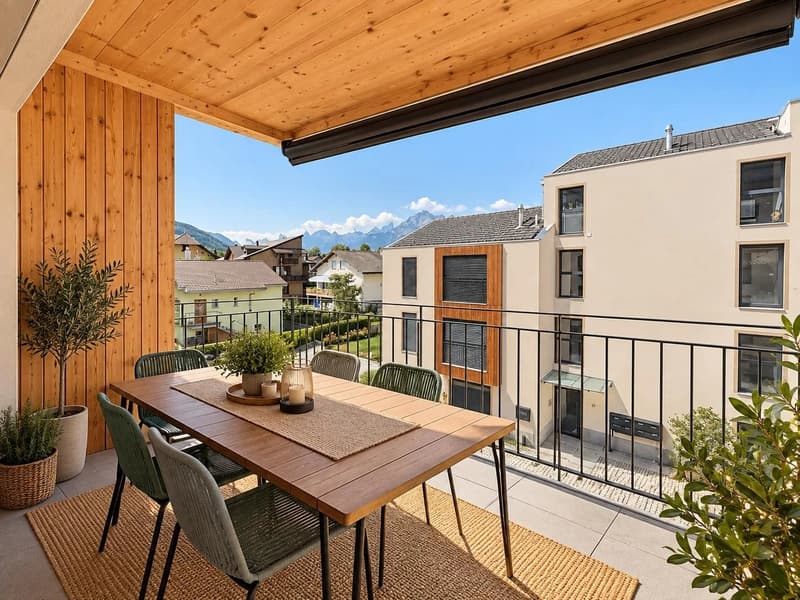 Superbe 3,5 pièces traversant de 91 m² avec terrasse et vue dégagée ? Bramois (9)
