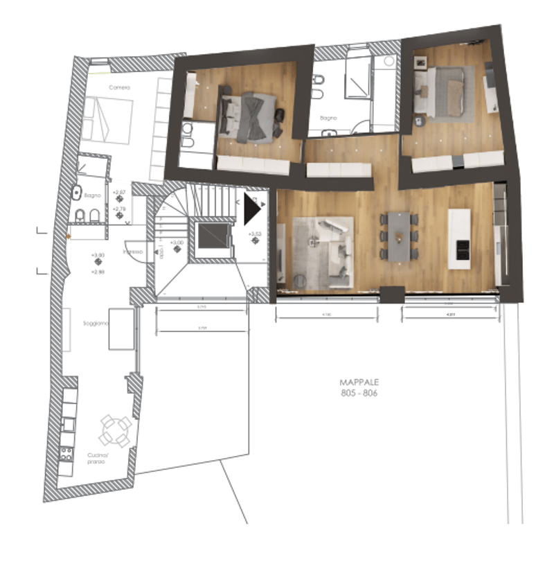 Caratteristico appartamento 3.5 locali a Mendrisio (13)