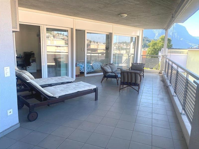 Pregassona singolare Attico ammobilito, moderno e luminoso con roof garden (16)