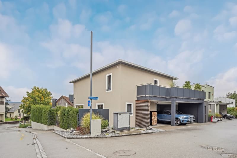 Traumhaftes Einfamilienhaus in Jonen mit Swimmingpool und atemberaubender Aussicht (2)
