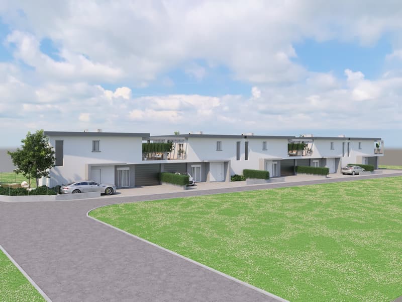 3 units, 2 floors, balconies, driveway, parking, garden