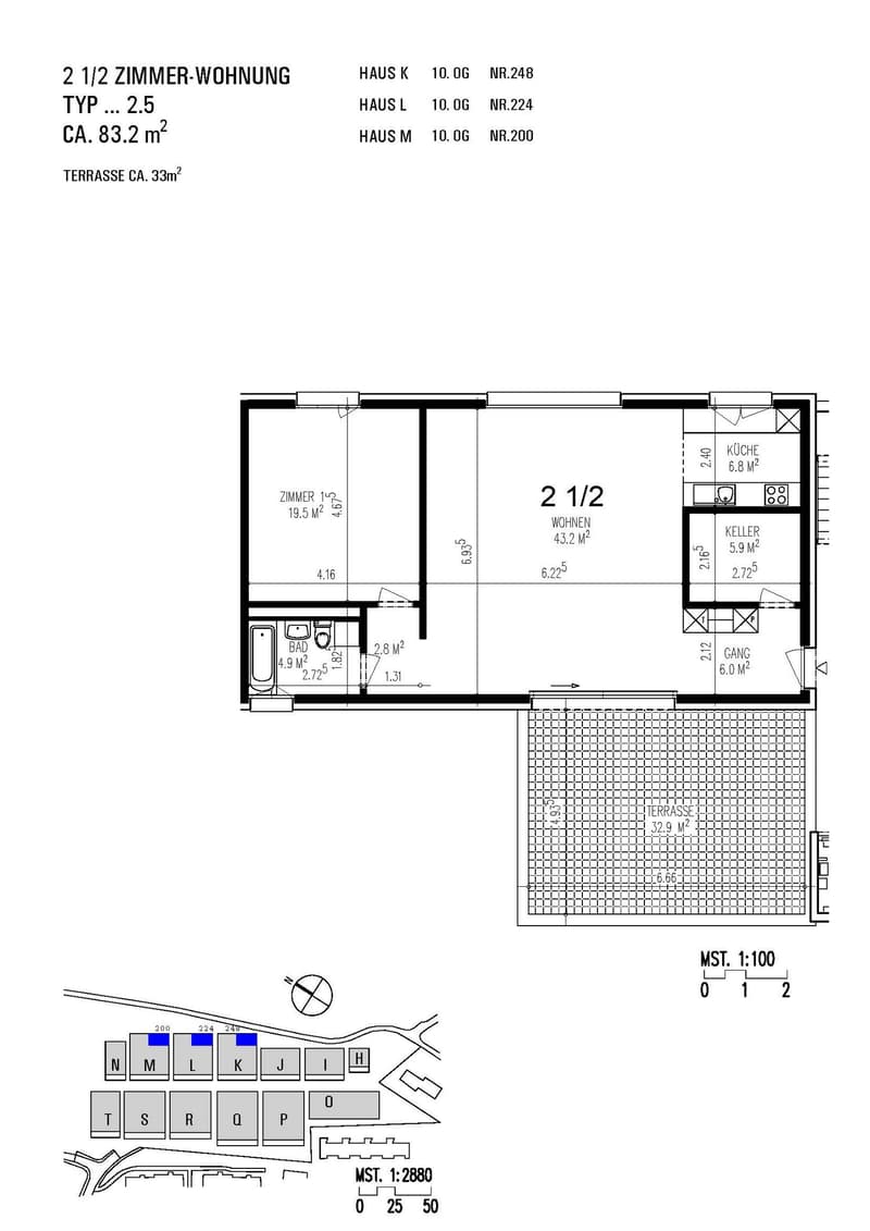 Helle 2.5-Zimmer-Wohnung im 10. Stock mit Terrasse in Winterthur (1)