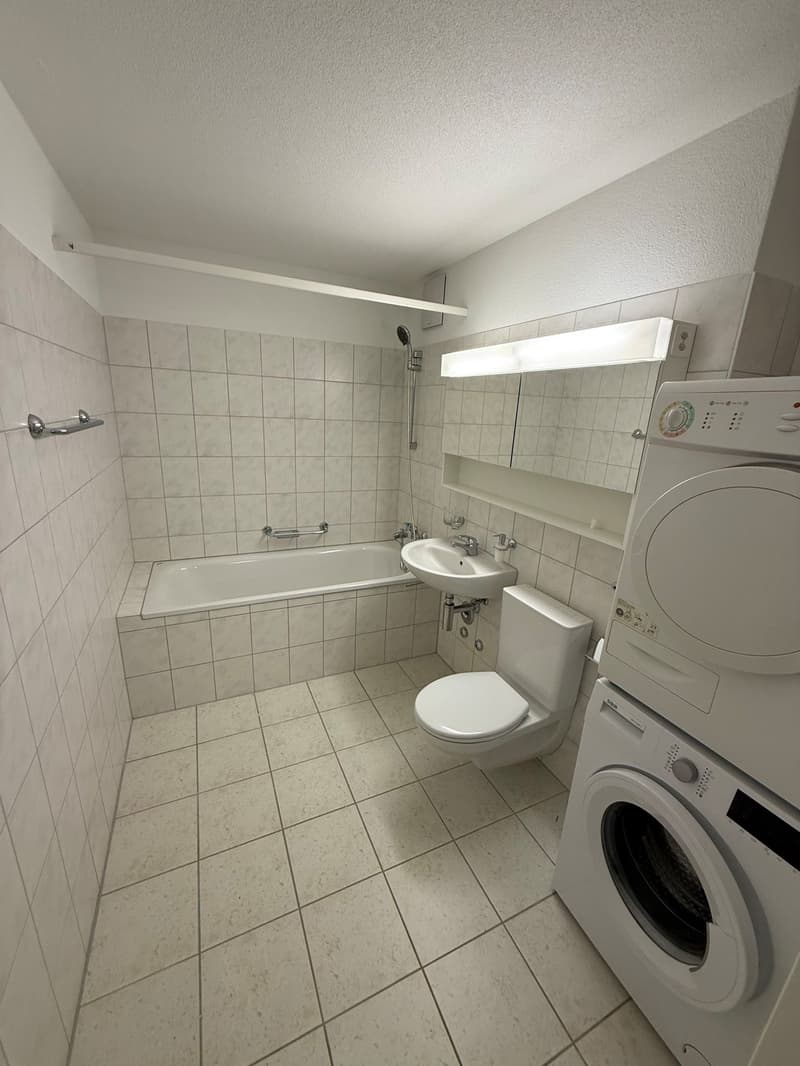 Badezimmer mit Waschturm