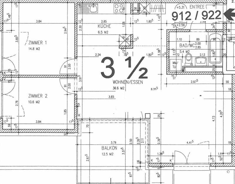 Helle 3.5-Zimmer-Wohnung mit Balkon in Wetzikon (7)