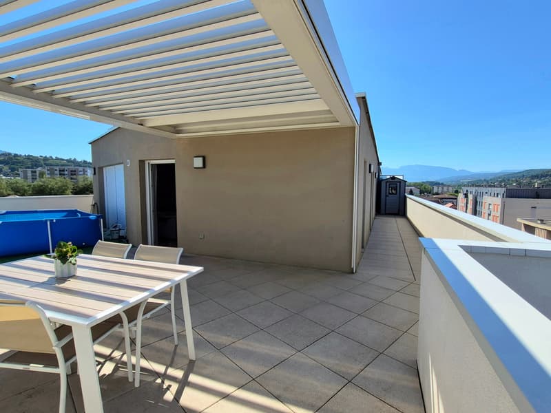 Attique T4 d'exception Vue panoramique montagnes 92 m² terrasse de 80 m² (11)