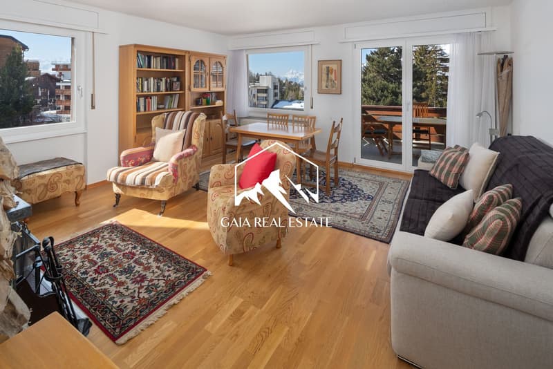 3.5 pièces en plein centre de Crans Montana avec vue et garage (1)