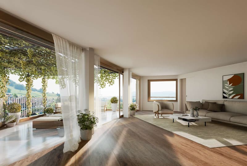 Wohnzimmer + Terrasse