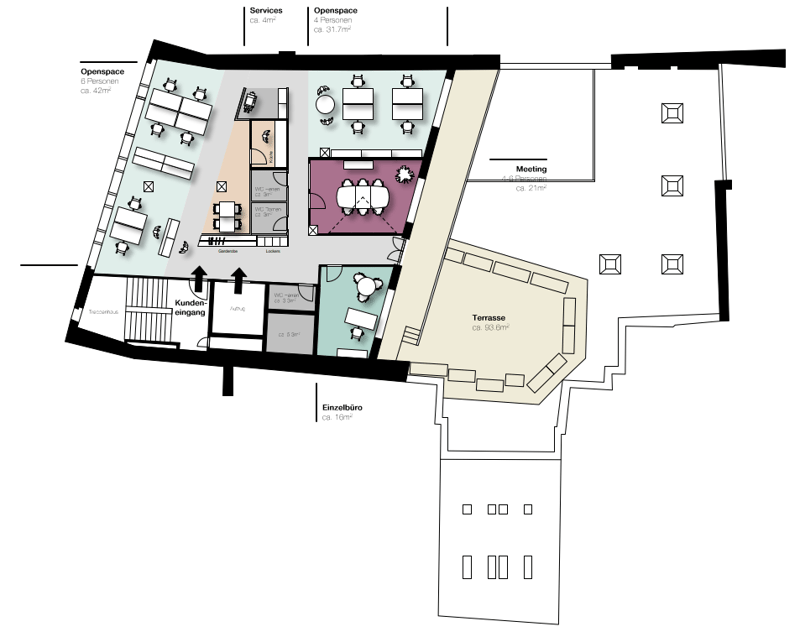 Konzeptstudie Büronutzung