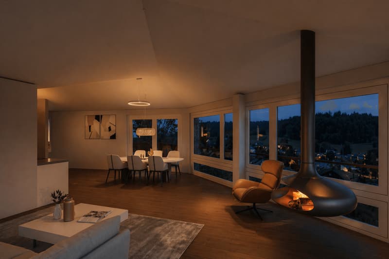 Abendstimmtung Wohnzimmer