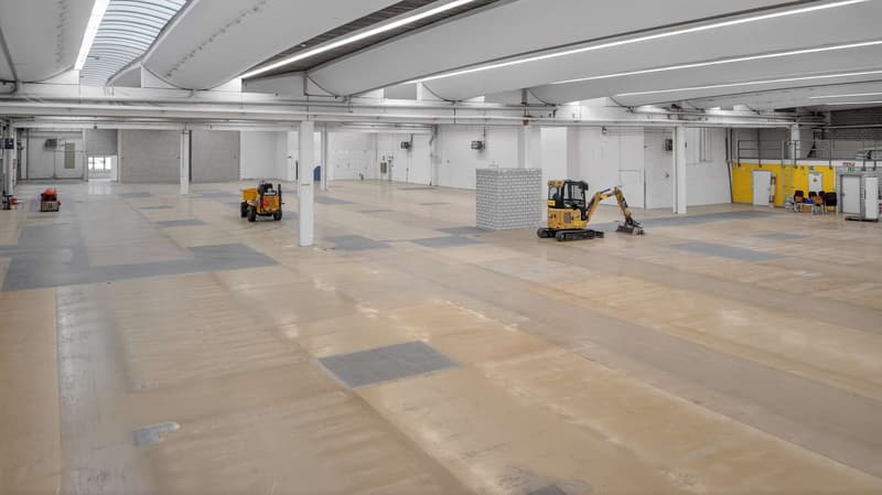 Halle im Grundausbau vor Sanierung