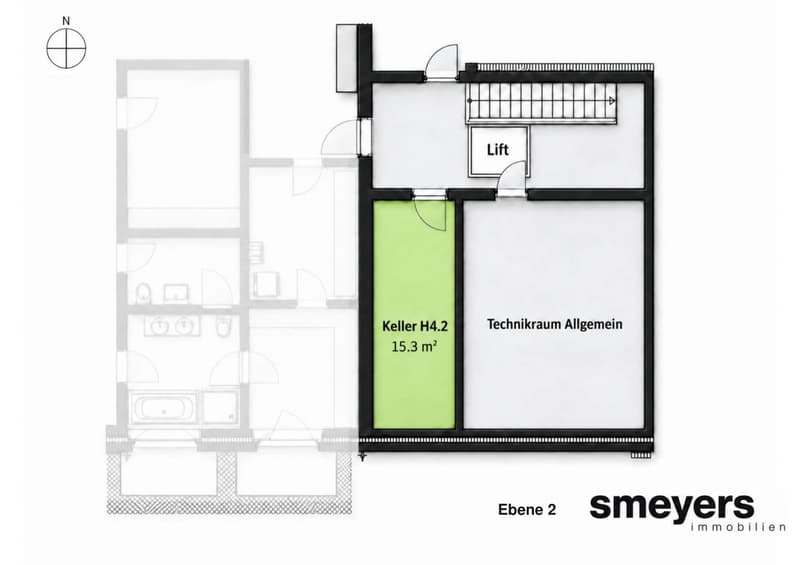 Grundriss Keller im 2. Obergeschoss