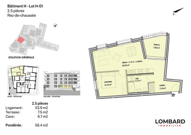 ***RÉSERVÉ*** Appartement de 2.5 pièces au rez-de-chaussée (6)