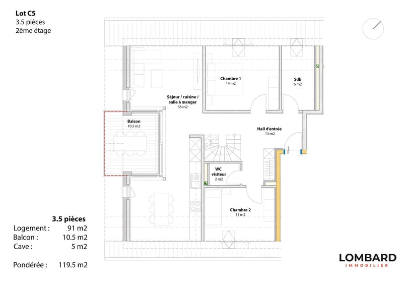 Appartement neuf de 3.5 pièces au 2ème étage (7)