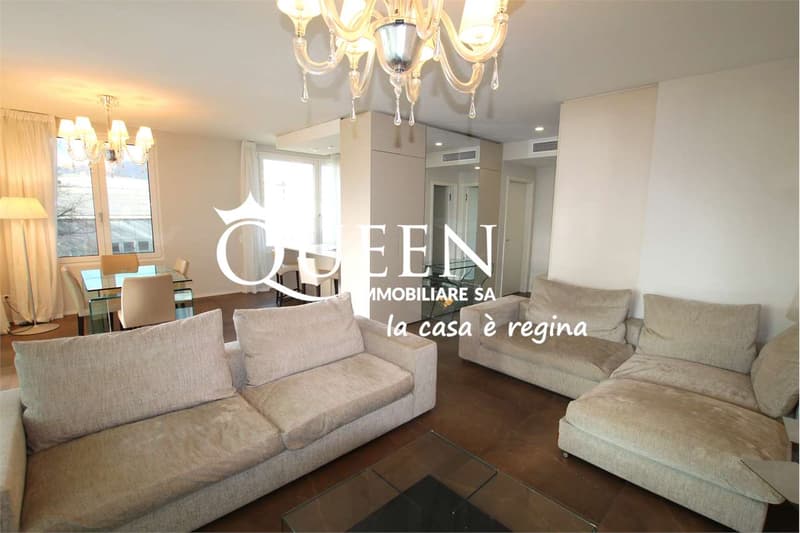 Lugano-Cassarate: lussuoso 4.5 locali, 150 mq., loggia , vista lago (2)