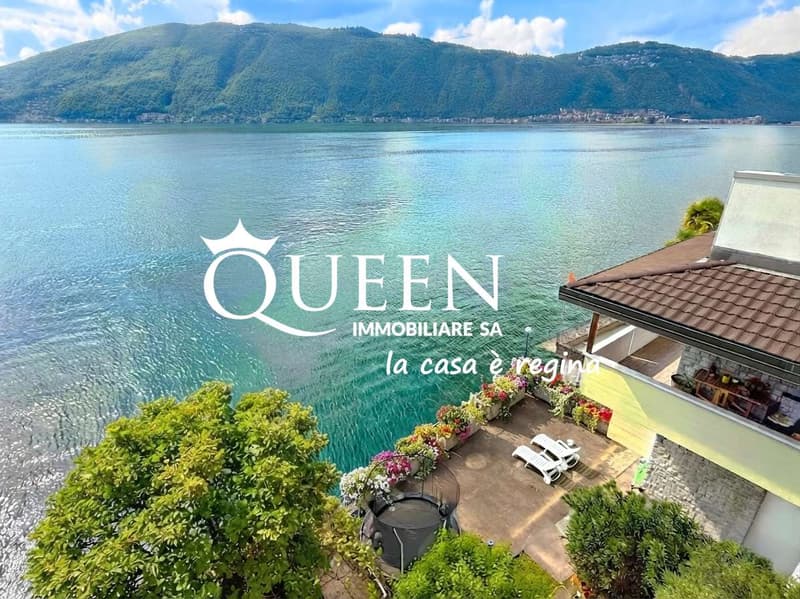 Bissone: villa pieds dans l'eau, 6 locali, 300 mq, terrazze, portico, (11)