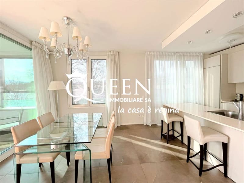 Lugano-Cassarate: lussuoso 4.5 locali, 150 mq., loggia , vista lago (7)