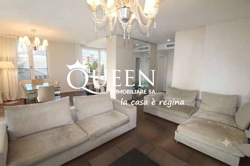Lugano-Cassarate: lussuoso 4.5 locali, 150 mq., loggia , vista lago (2)