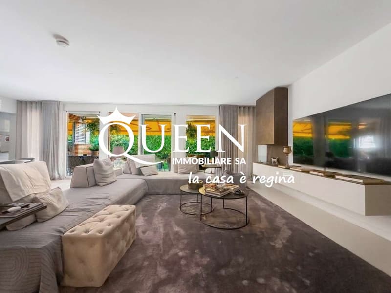 Lugano-Viganello: elegante appartamento 5.5 locali con terrazza e giar (5)