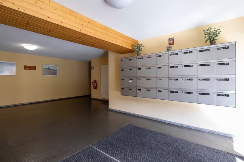 Well-maintained 3-room apartment on the 1st floor with private parking in the garage. (4)