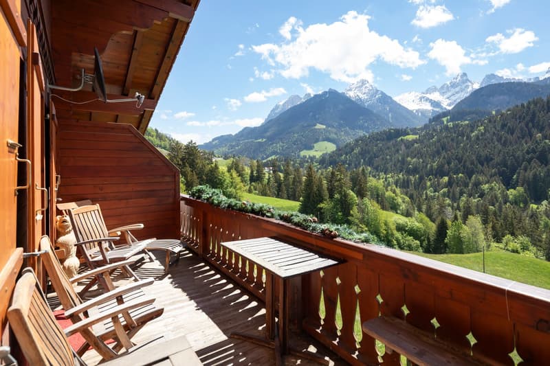 Duplex 5 pièces  dans un endroit très calme et offrant une vue magnifique sur les montagnes. (13)