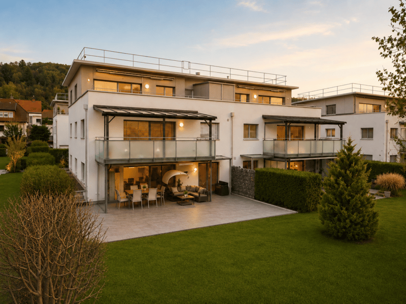 Exklusive Dachwohnung mit grosser Terrasse und Sicht auf den Golfplatz (1)