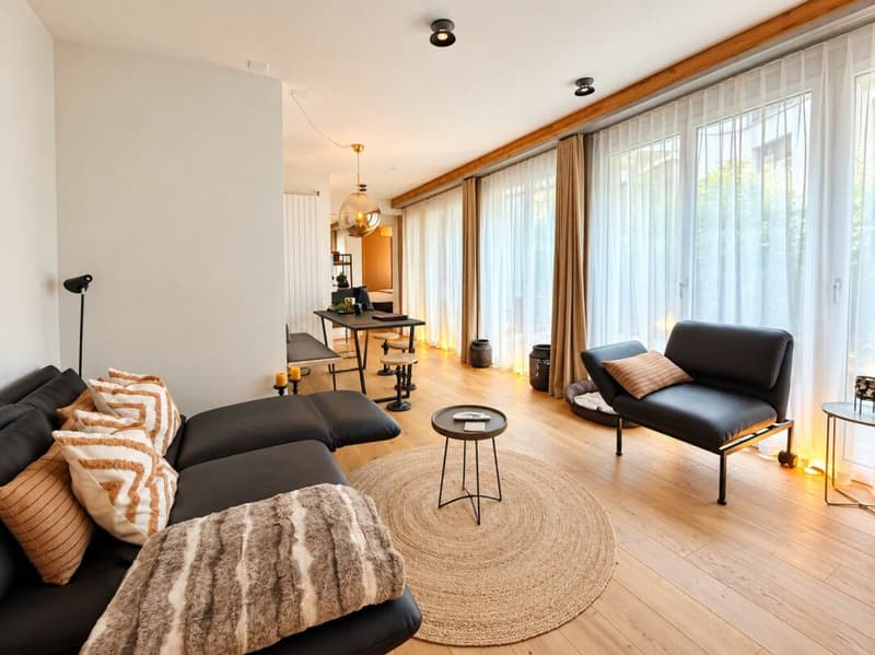 Hochwertige möblierte 2.5-Zimmer-Gartenwohnung an der Beckenhofstrasse in Zürich (2)