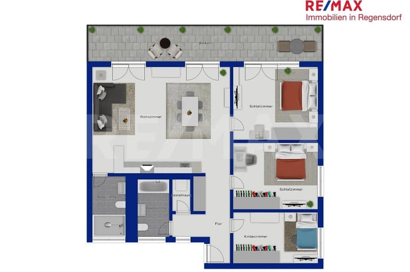 Moderne 4.5-Zimmer-Wohnung mit 134 m² und grossem Balkon  kernsaniert, zentral in Kloten (9)