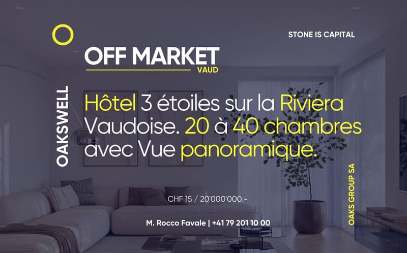 Invest in the Vaud Riviera ? Two High-Potential 3-Star Hotels