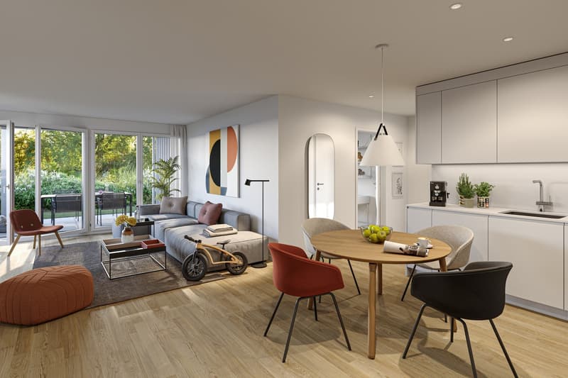 ERSTBEZUG wunderbare 3.5-Zimmer-Neubauwohnung mit Eigentumsstandard und Uetlibergblick (1)