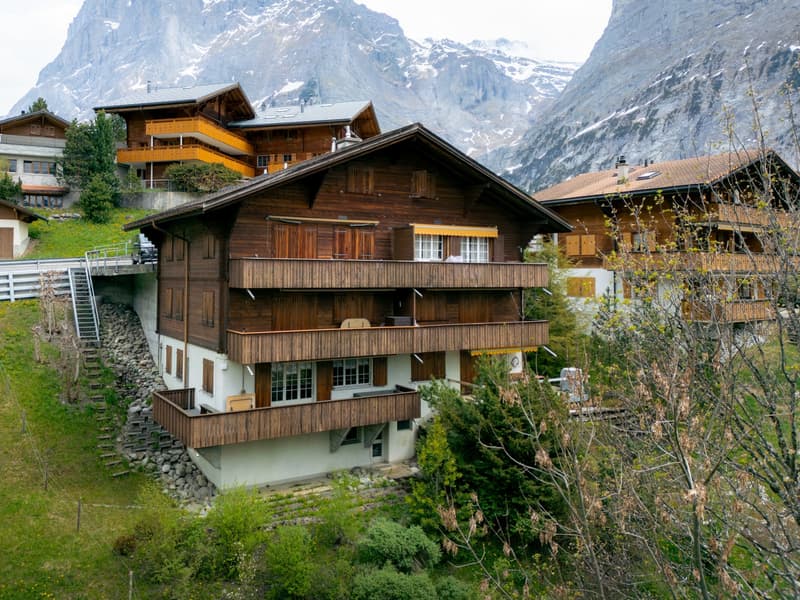 Charmante 4-Zimmer-Maisonette-Wohnung mit atemberaubendem Ausblick in Grindelwald (11)