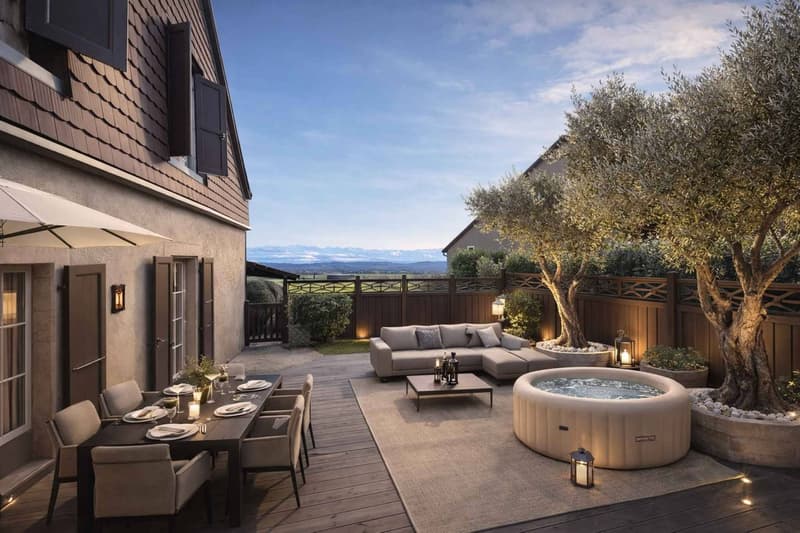 Magnifique maison villageoise rénovée avec charme, volumes et vue sur les Alpes (1)