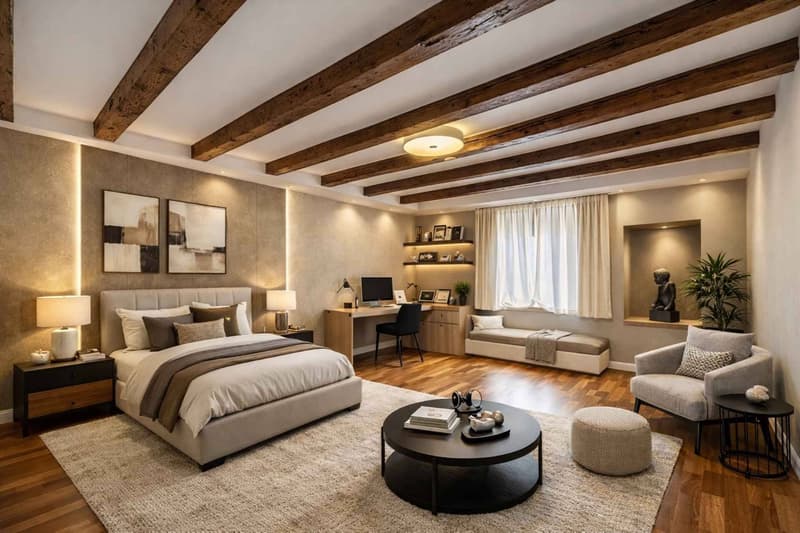 Magnifique maison villageoise rénovée avec charme, volumes et vue sur les Alpes (7)