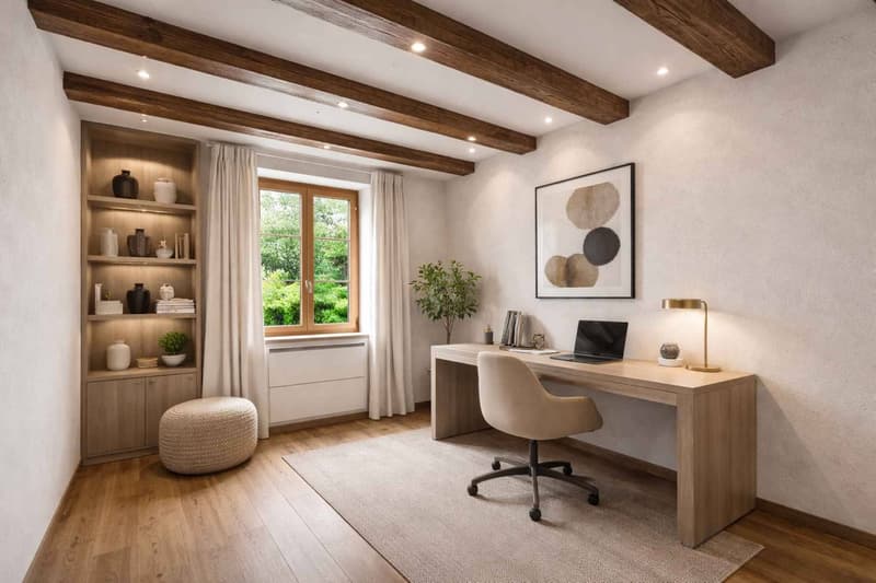 Magnifique maison villageoise rénovée avec charme, volumes et vue sur les Alpes (4)