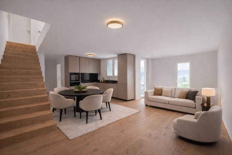 Appartement dans un cadre champêtre Rénovation haut de gamme à Vuillerens (3)
