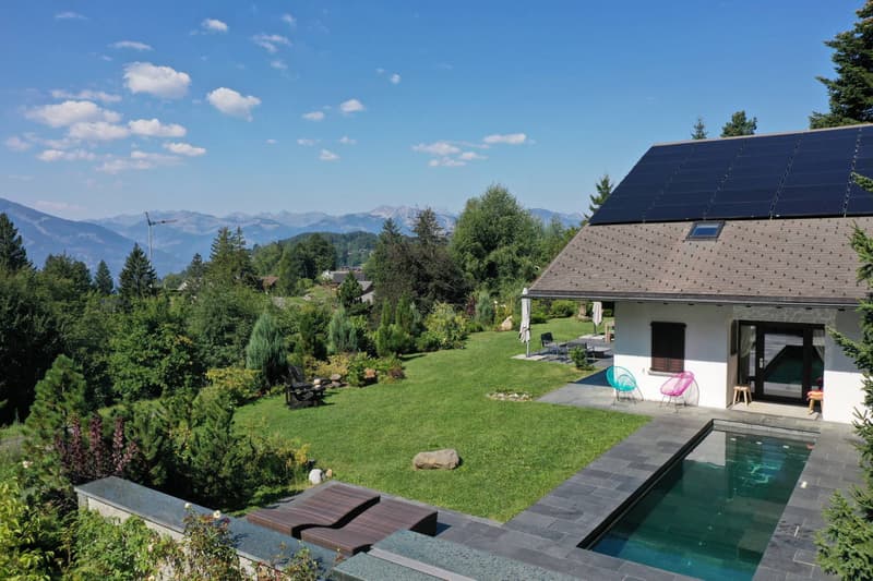 Somptueux chalet avec piscine et vue imprenable sur les Dents-du-Midi (12)