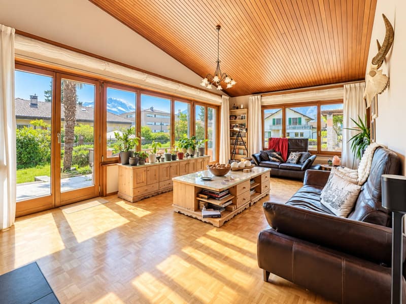 Belle et grande villa avec vue imprenable sur les Dents du Midi (4)