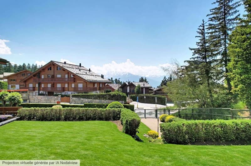 Domaine avec 2 chalets individuels reliés par les sous-sols (5)