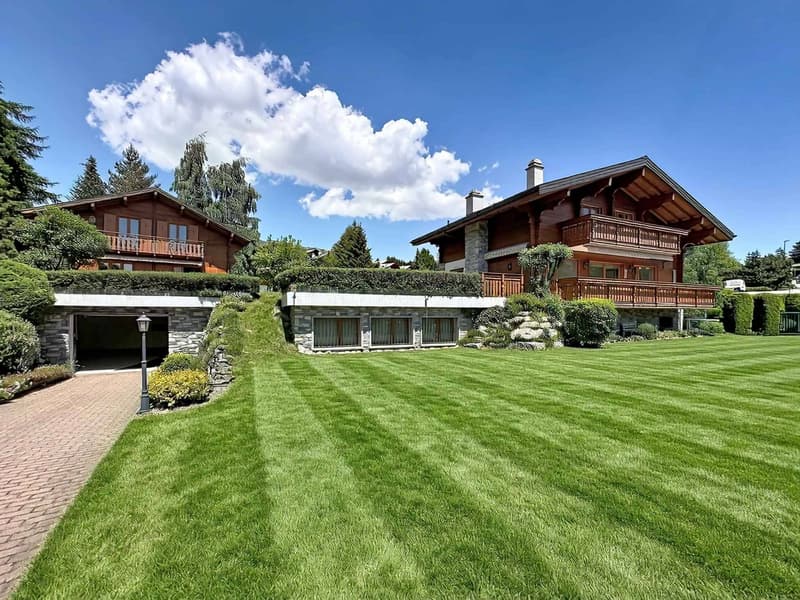 Domaine avec 2 chalets individuels reliés par les sous-sols (1)