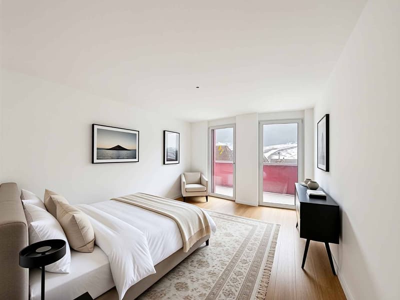 Élégant attique contemporain avec grande terrasse (4)