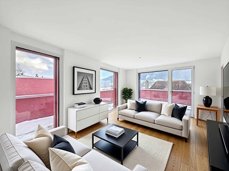 Élégant attique contemporain avec grande terrasse (1)