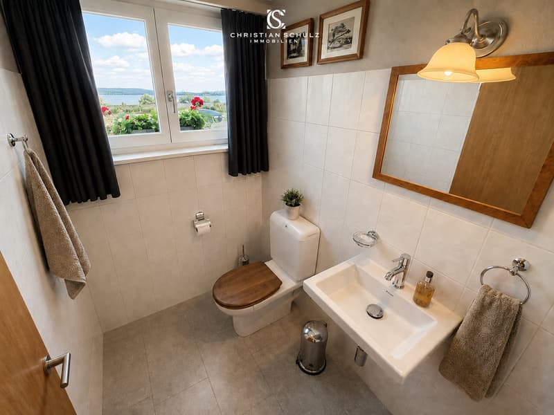 Gäste-WC mit Blick auf den Bodensee