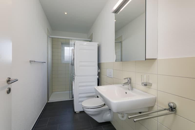 Die publizierten Bilder stammen von einer ähnlichen Wohnung desselben Gebäudes und dienen zur Veranschaulichung des Ausbaustandards.